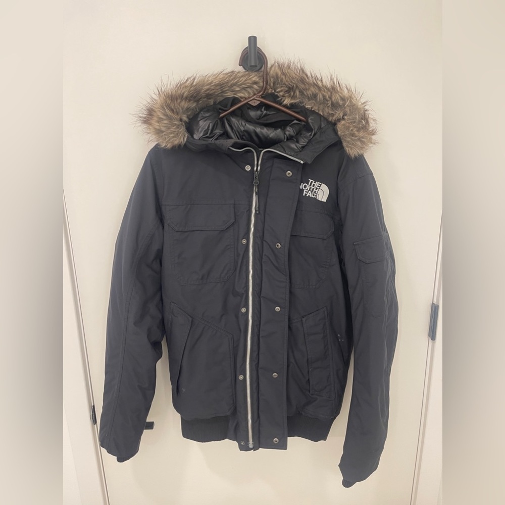 The North Face black parka
